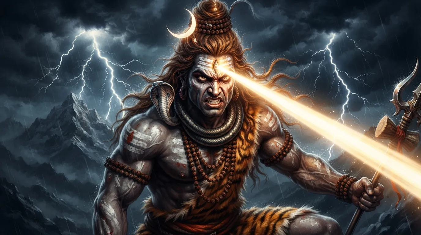Angry furious Rudra avatar of Lord Shiva Jai Bholenath photo HD