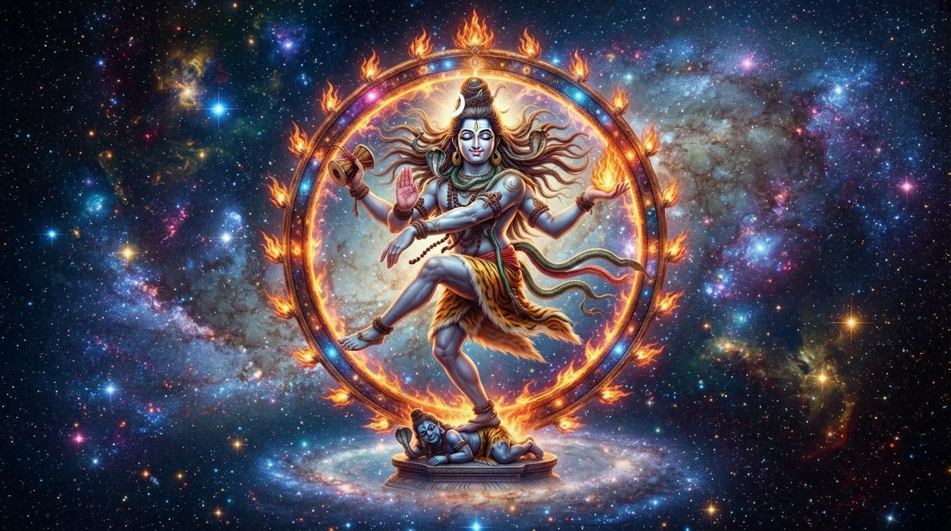 Bholenath ka photo hd quality mein Nataraja roop mein cosmic dance karte hue