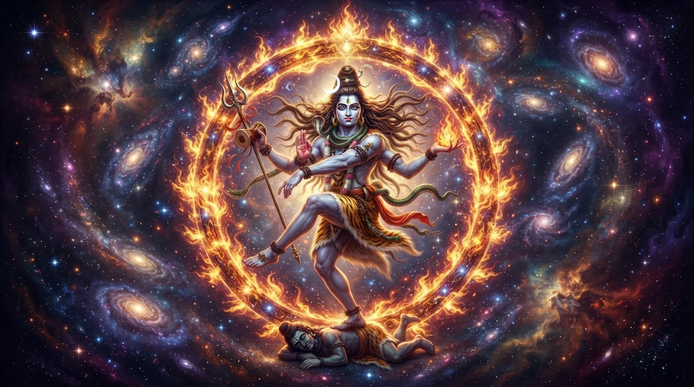 Lord Shiv Bholenath performing the cosmic Tandav dance of creation and destruction
