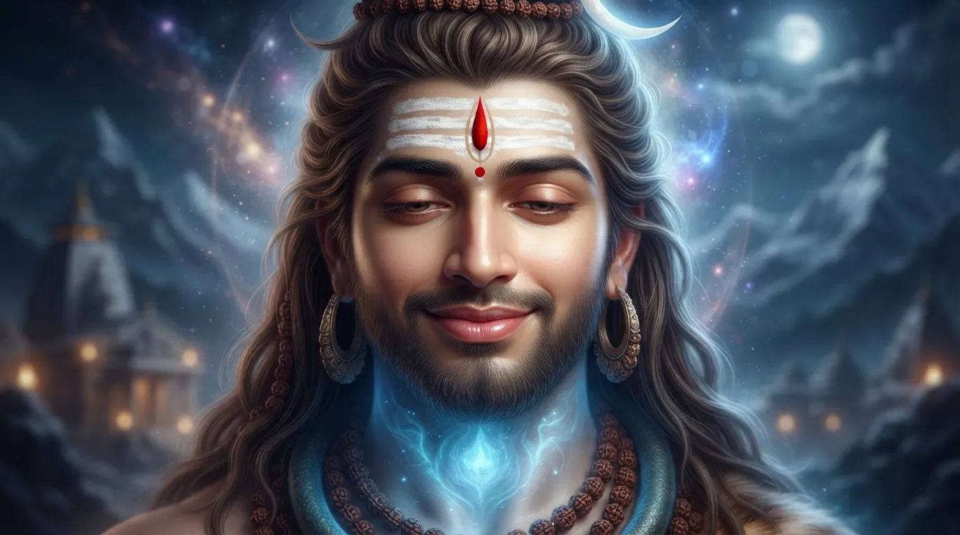 Blue neck Baba Bholenath ki photo showcasing Neelkanth avatar