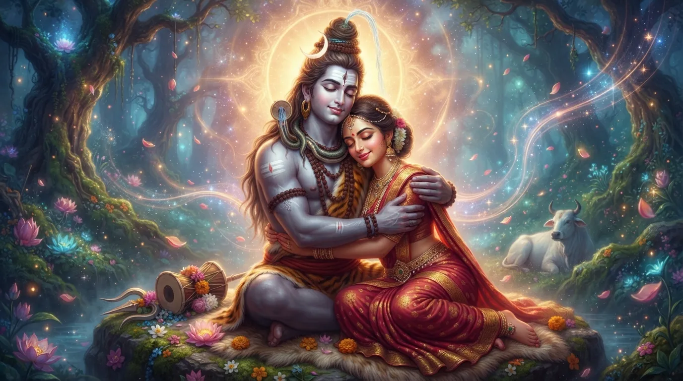 Shiv Parvati images love expressing deep emotional and spiritual connection through an embrace.