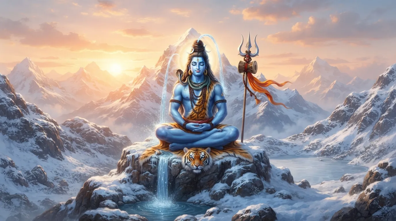 Lord Shiva meditating on Mount Kailash bholenath wallpaper photo in HD