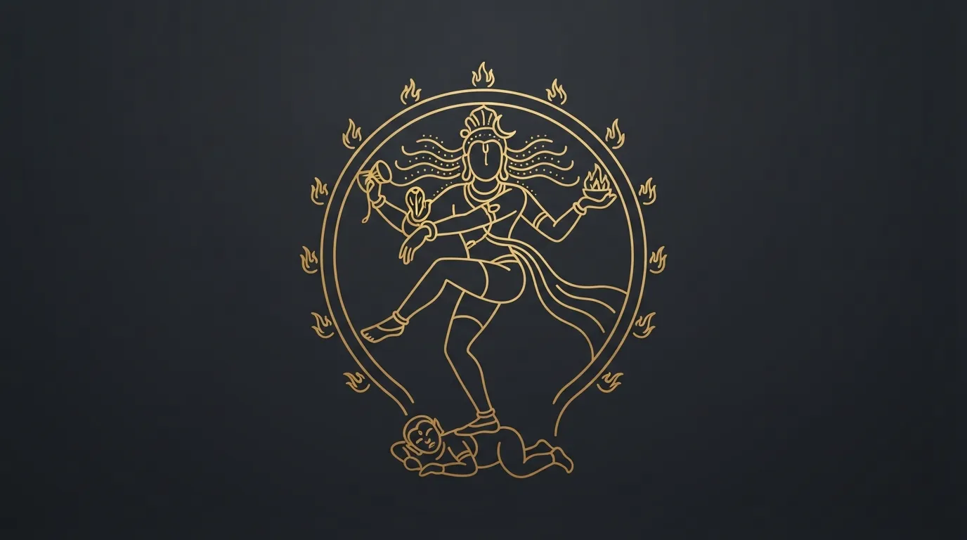Minimalist vector Nataraja images wallpaper for desktop