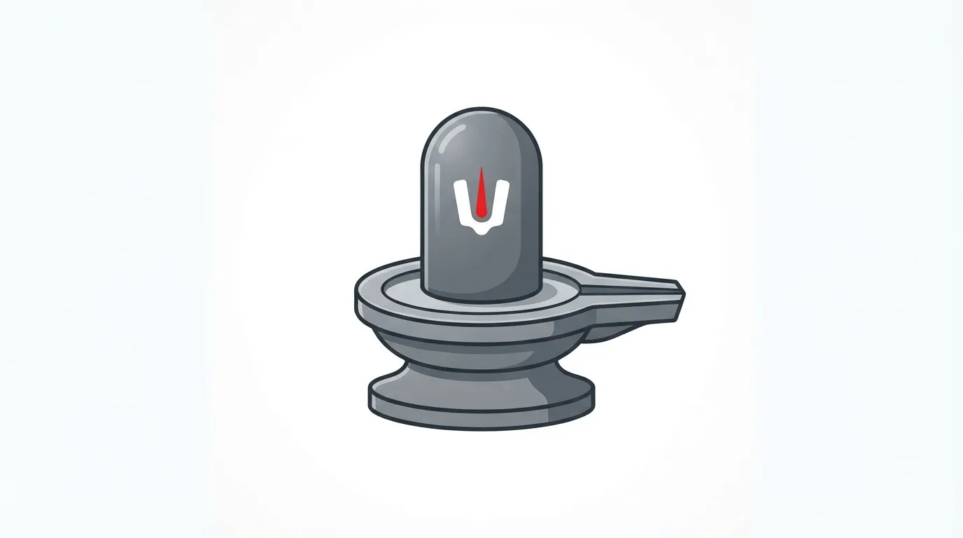 Clean minimalist shivling images clipart vector graphic with a transparent background.