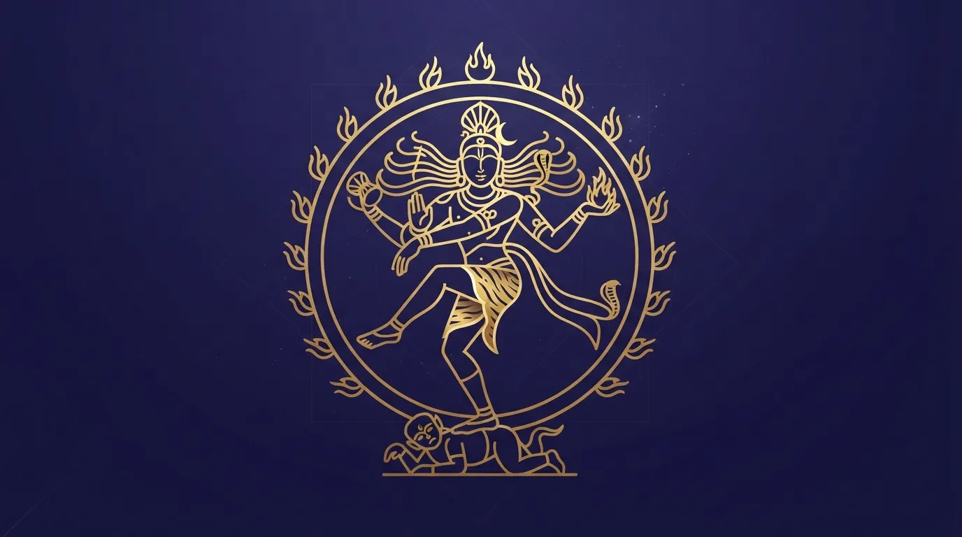 Minimalist vector graphic of chidambaram nataraja images hd download for mobile screens.