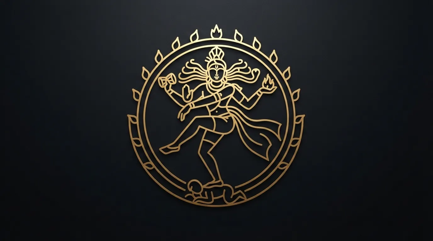 Spiritual golden radiant god nataraja images for meditation and peace.