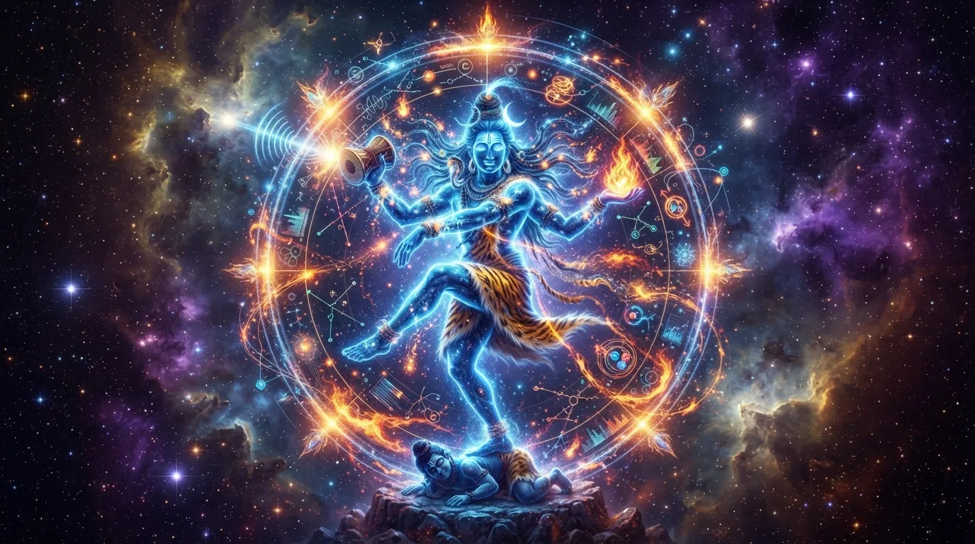 Close-up of Shiva Nataraja's lower right hand raised in the Abhaya Mudra gesture of reassurance.