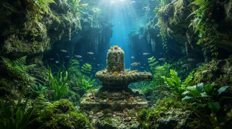 Shivling Grotto with Underwater Plants