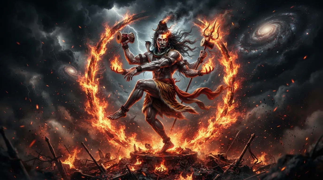 Lord Shiva fierce fiery Tandava Nataraja images wallpaper