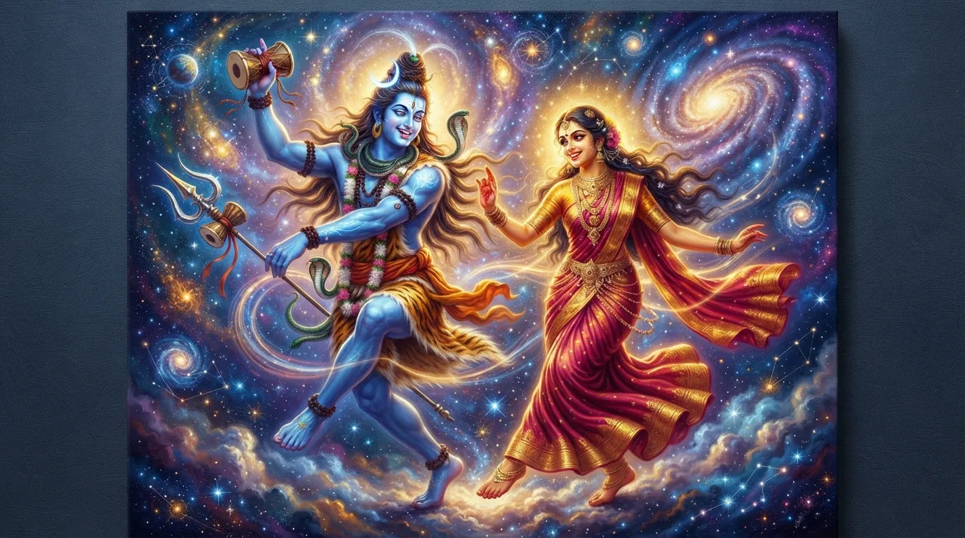 Shiv Parvati images love showing the joyful cosmic dance of Shiva and Shakti.