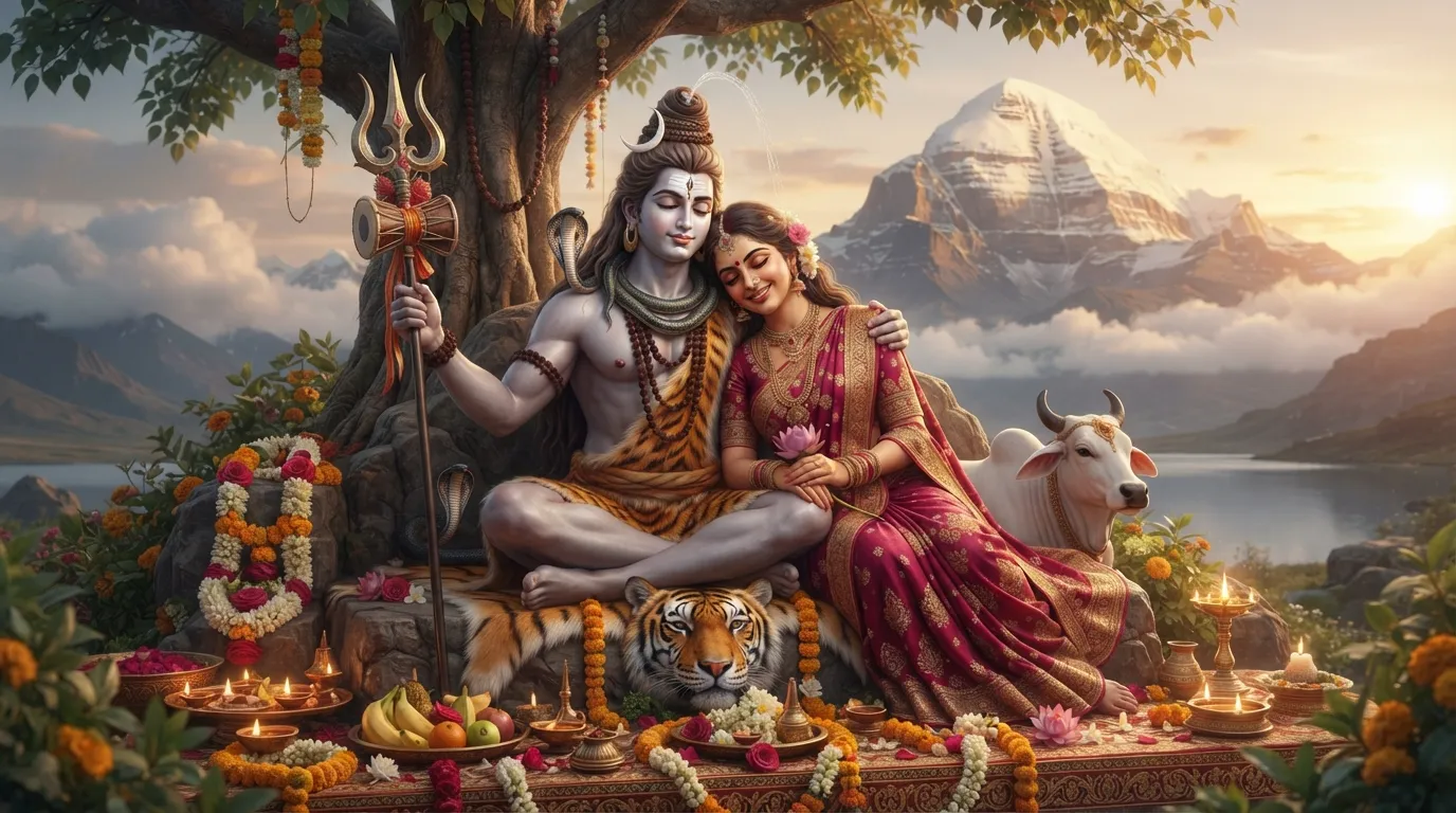 Shiv Parvati blessing pose bhagwan bholenath ki photo