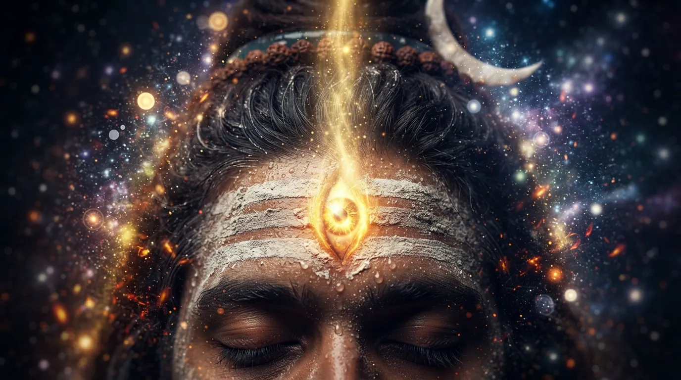 Abstract spiritual energy aura of Lord Shiva bholenath wallpaper photo in 4K