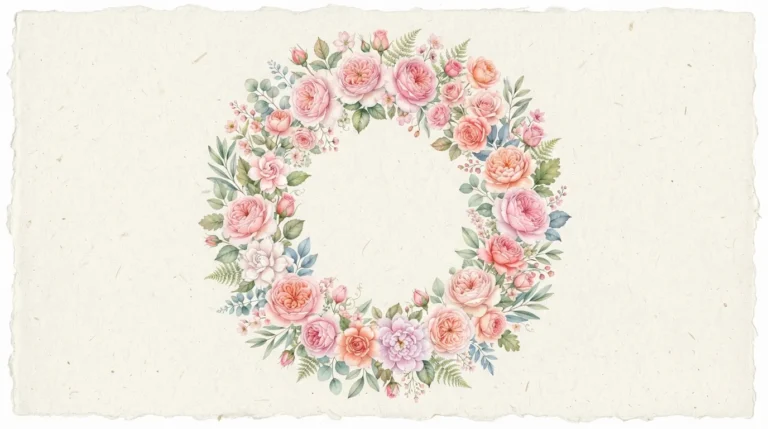 Elegant watercolor floral frame image for happy sunday good morning wishes