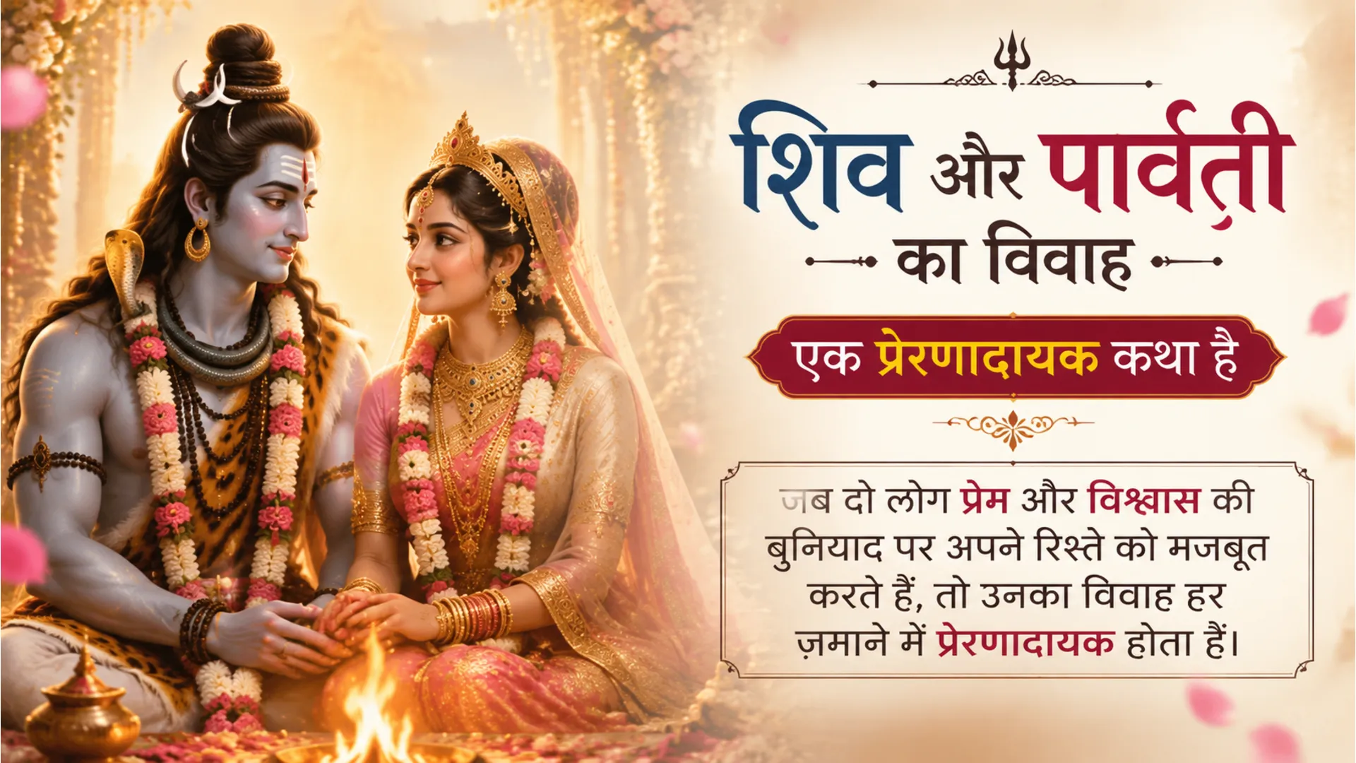 Shiv Parvati modern wedding chhavi, blending tradition and modernity.
