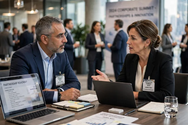 Quartz Events Sponsor Matching Companies executive meeting benefits