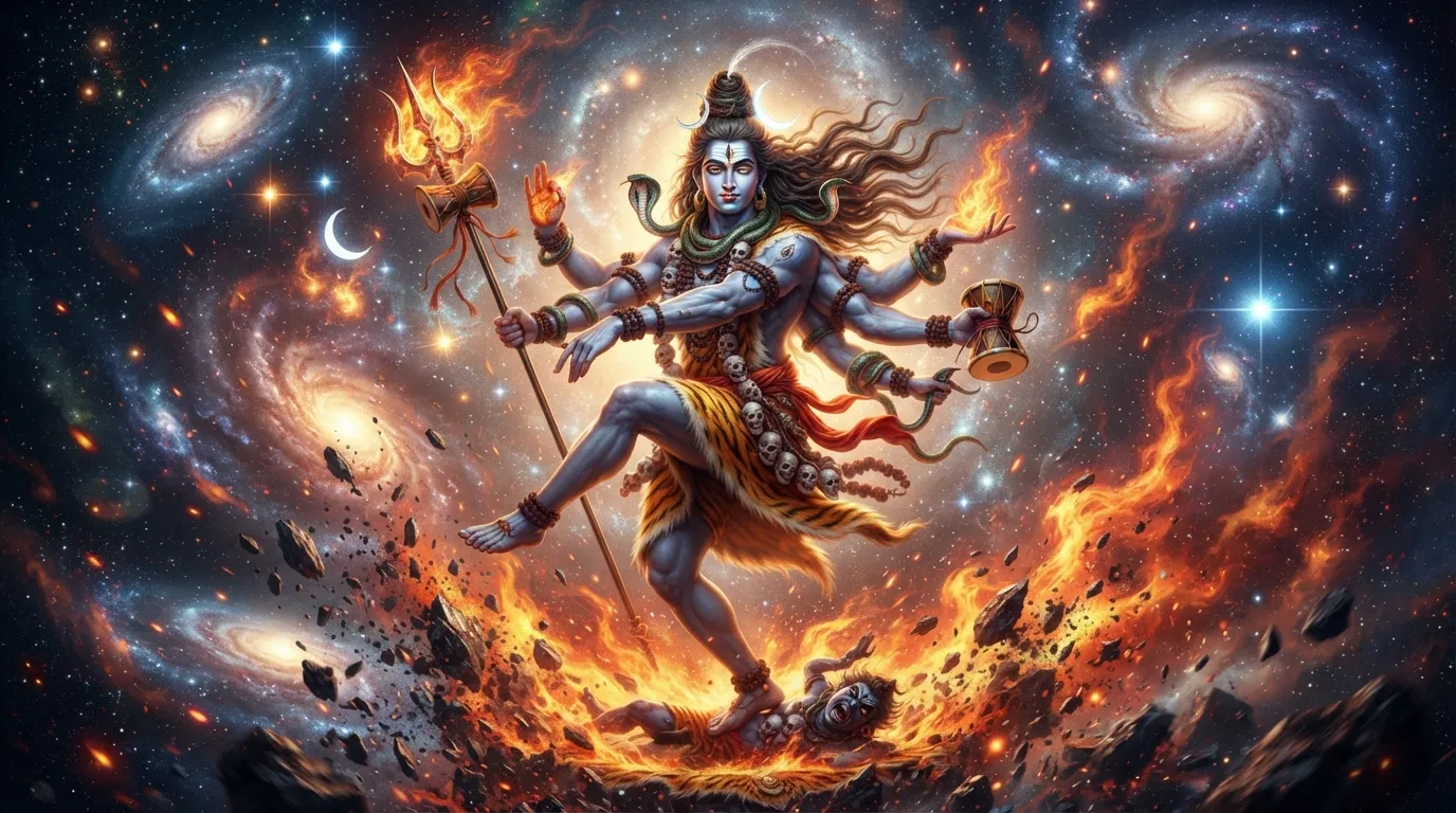 Bholenath Rudra Tandava photo: Shiv Ji ka Rudra avatar cosmic nritya mein.