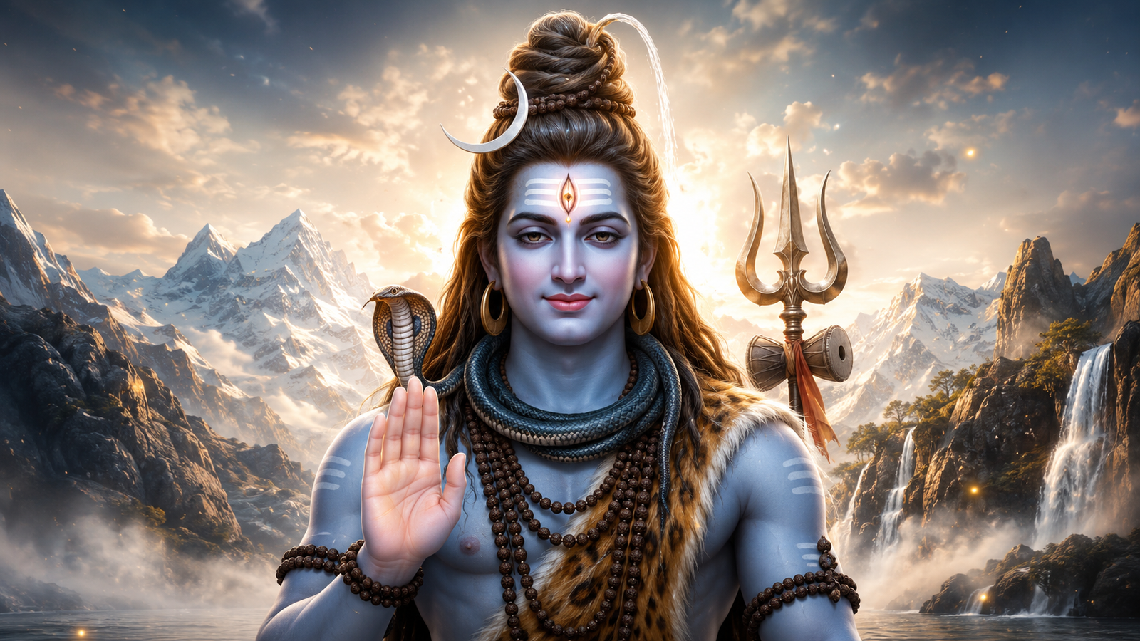 Beautiful Jay Bholenath photo showing a close-up of Lord Shiva smiling and giving blessings.