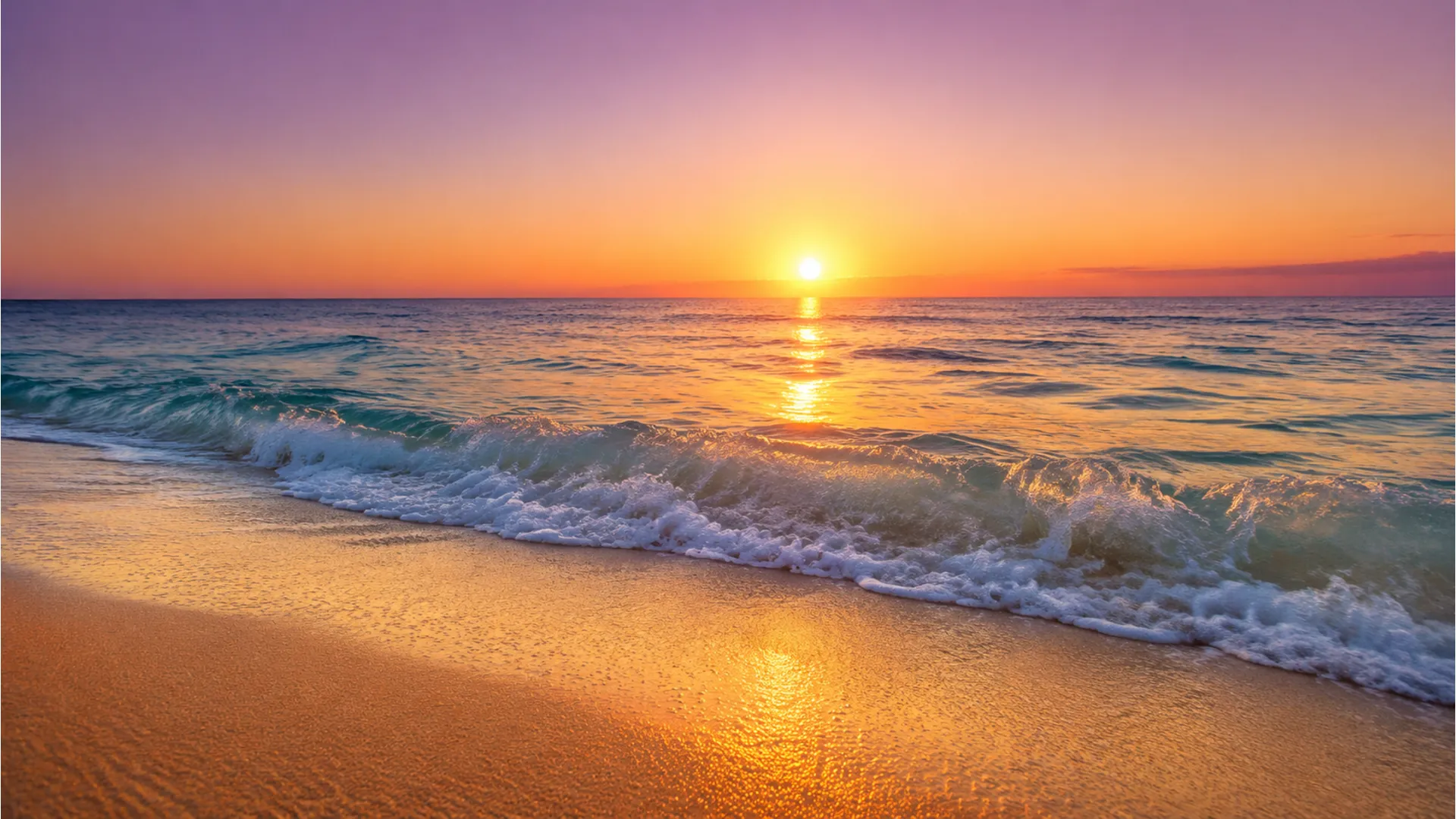 Ocean waves crashing gently on the sand for today good morning images of beach.