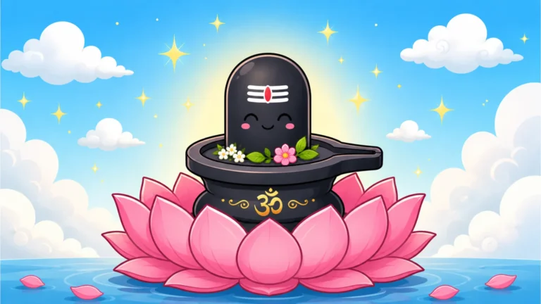 Cute simple cartoon layout of shivling images for drawing projects for kids.