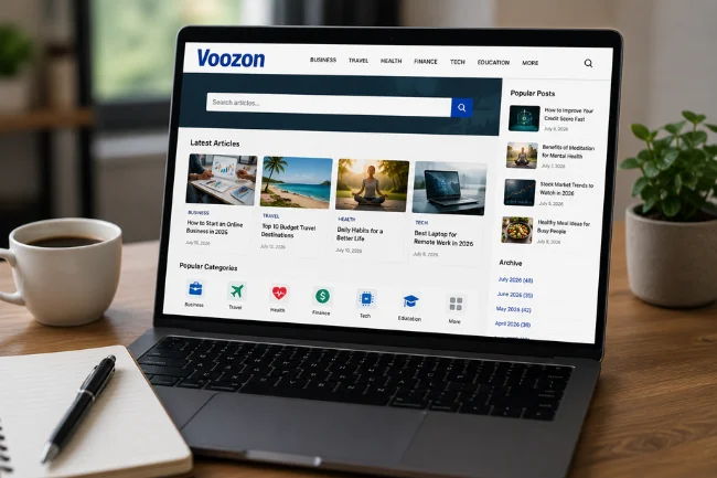 Voozon article browsing and archive search