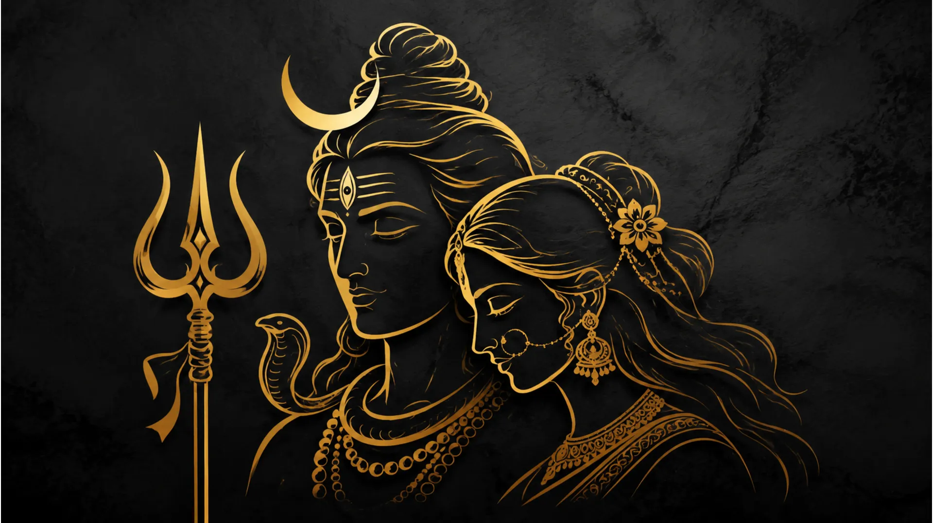 Elegant minimalist shiv parvati image download for modern smartphone home screens and desktop backgrounds.