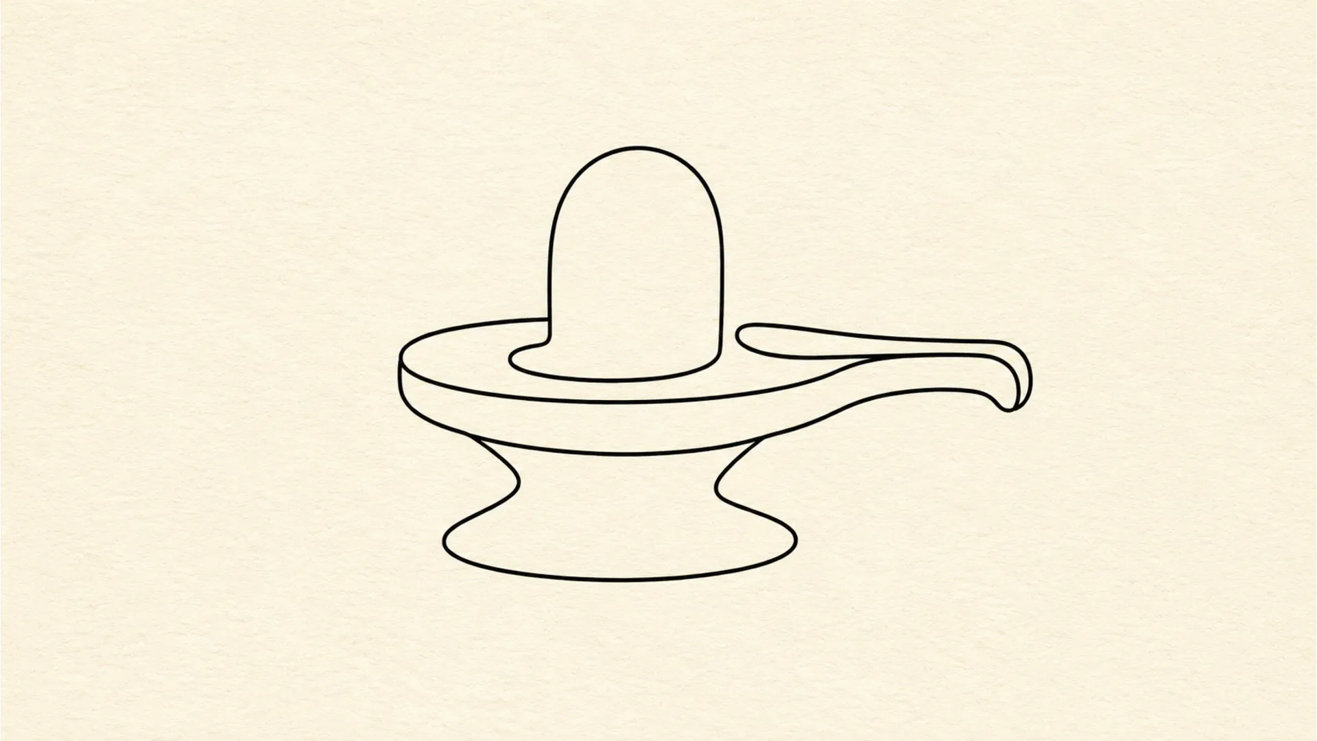 Modern minimalist single continuous line shivling images for drawing.