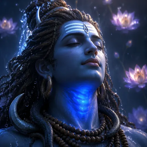 Glowing throat Neelkanth Lord Shiva image for WhatsApp DP