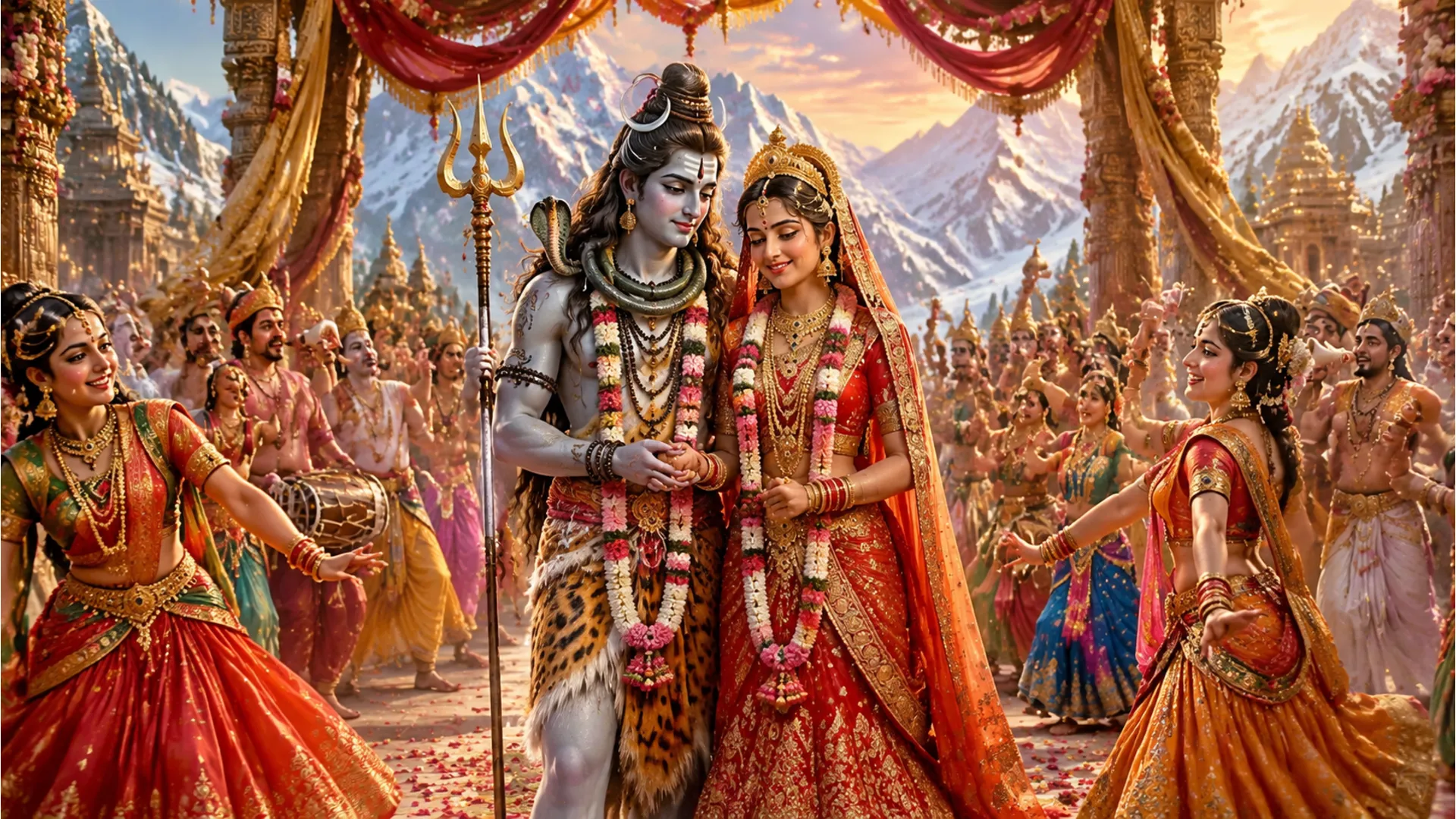 Shiv Parvati dance performance chhavi, showcasing traditional dance and music.