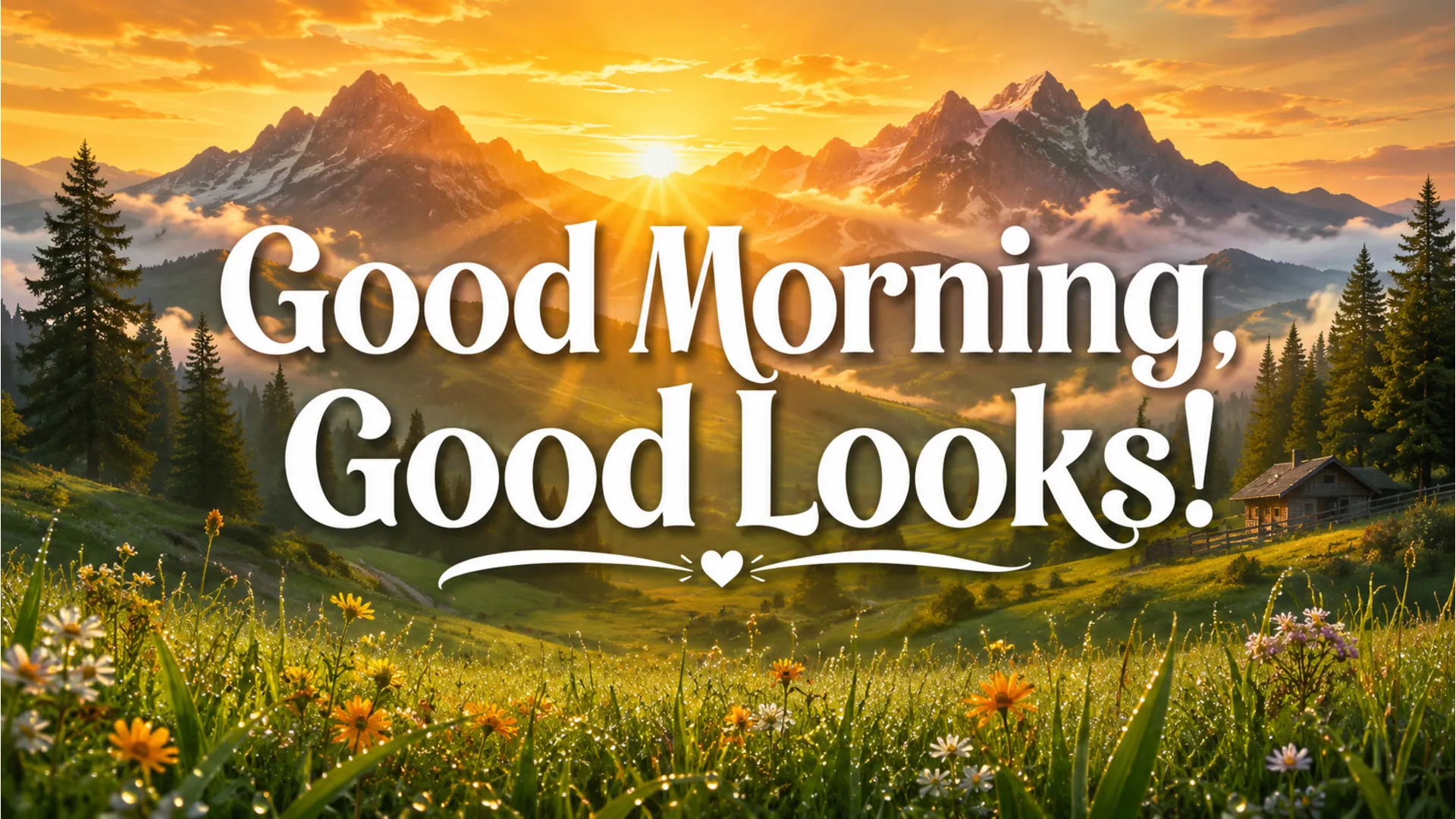 Special good morning images with a beautiful sunrise and motivational quote.