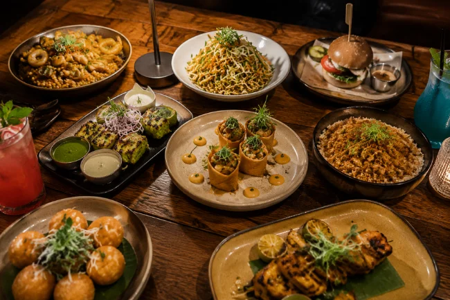 Dubki menu dishes and restaurant food spread