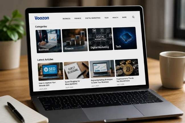 Voozon content categories and digital marketing articles