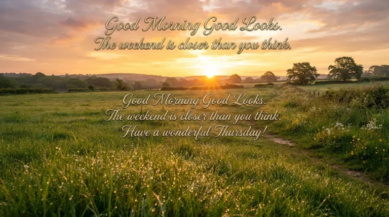 Beautiful golden sunrise over a lush green field for Thursday morning.