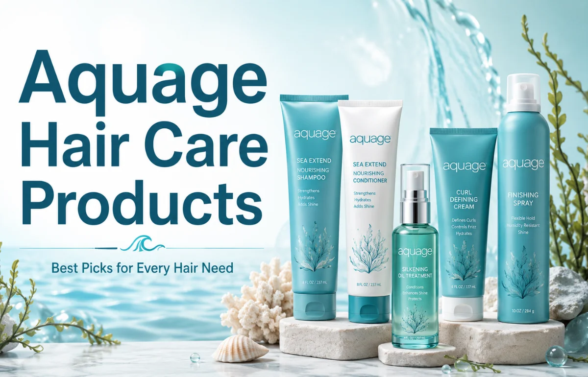 Aquage Hair Care Products collection with shampoo conditioner and styling products
