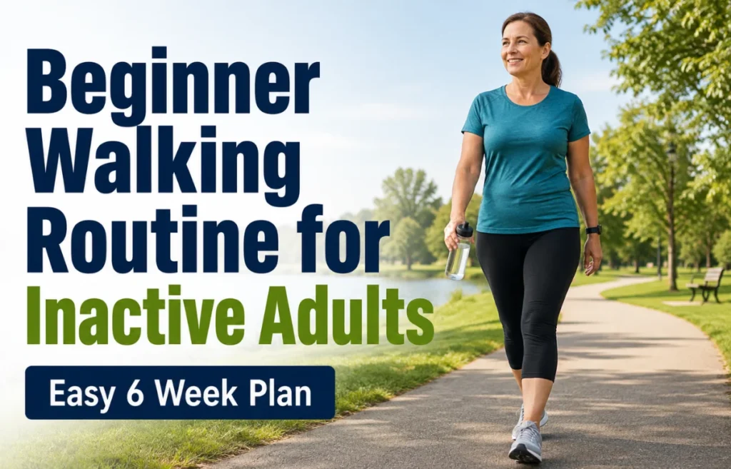 Beginner walking routine for inactive adults