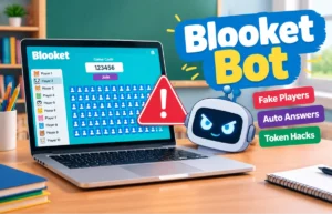 Blooket Bot warning on game screen