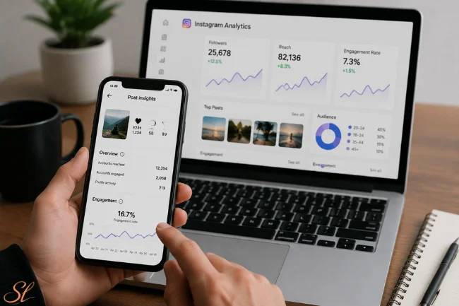 Instablu Instagram engagement analytics dashboard