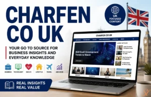 Charfen.co uk website insights banner with business content