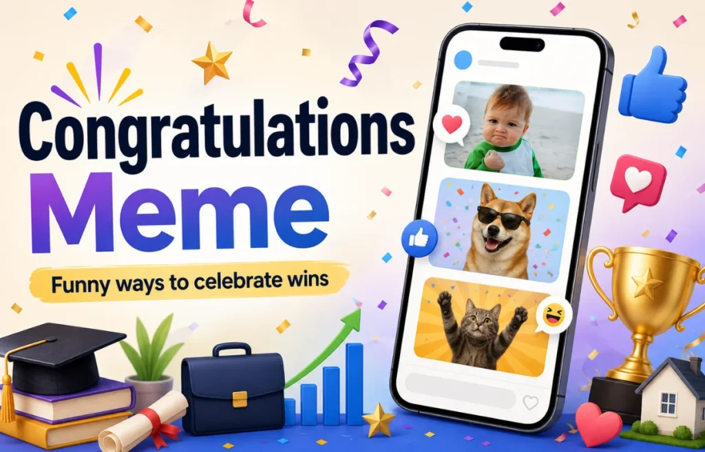 Congratulations Meme for celebrating wins