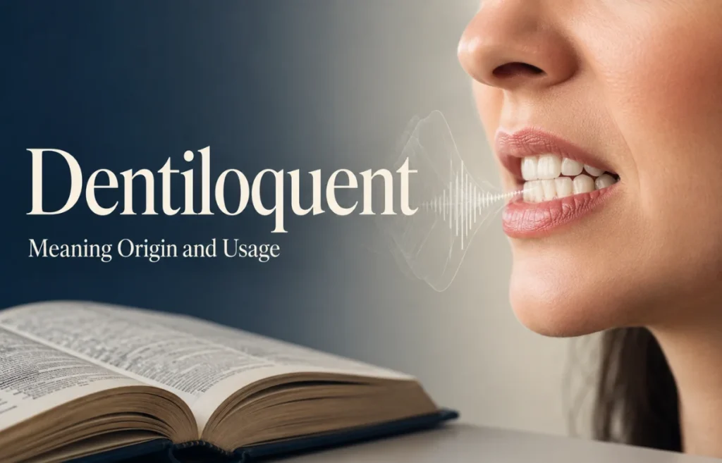 Dentiloquent meaning and usage