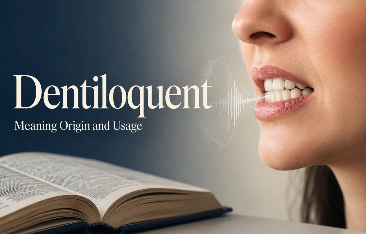 Dentiloquent meaning and usage