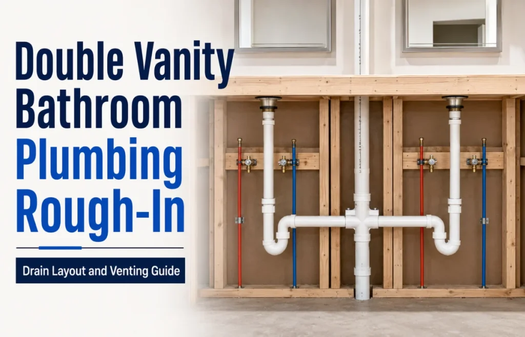 Double Vanity Bathroom Plumbing Rough-In Layout