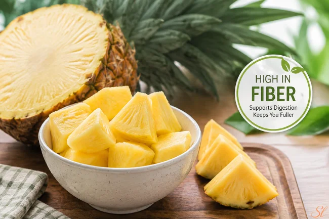 Fresh Pineapple whole food advantage with high fiber content