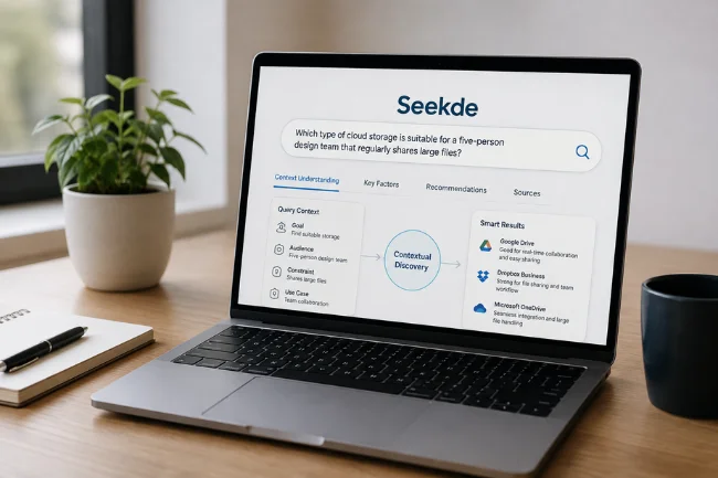 Seekde contextual search interface