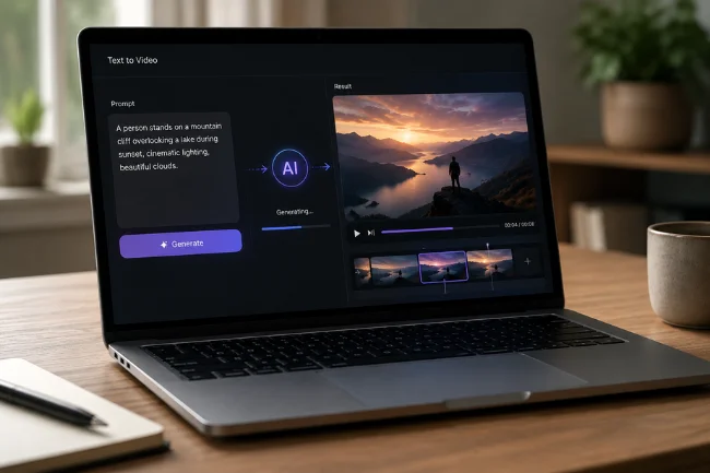 Zvideo text to video generation process