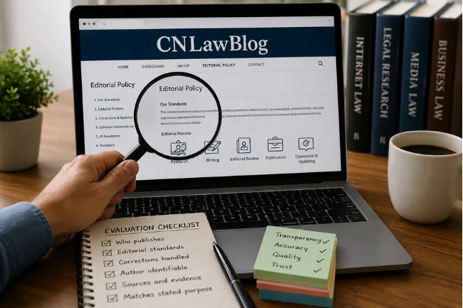 CNLawBlog editorial policy evaluation