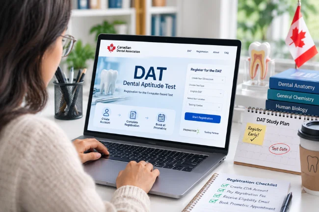 DAT Dental Aptitude Test registration online