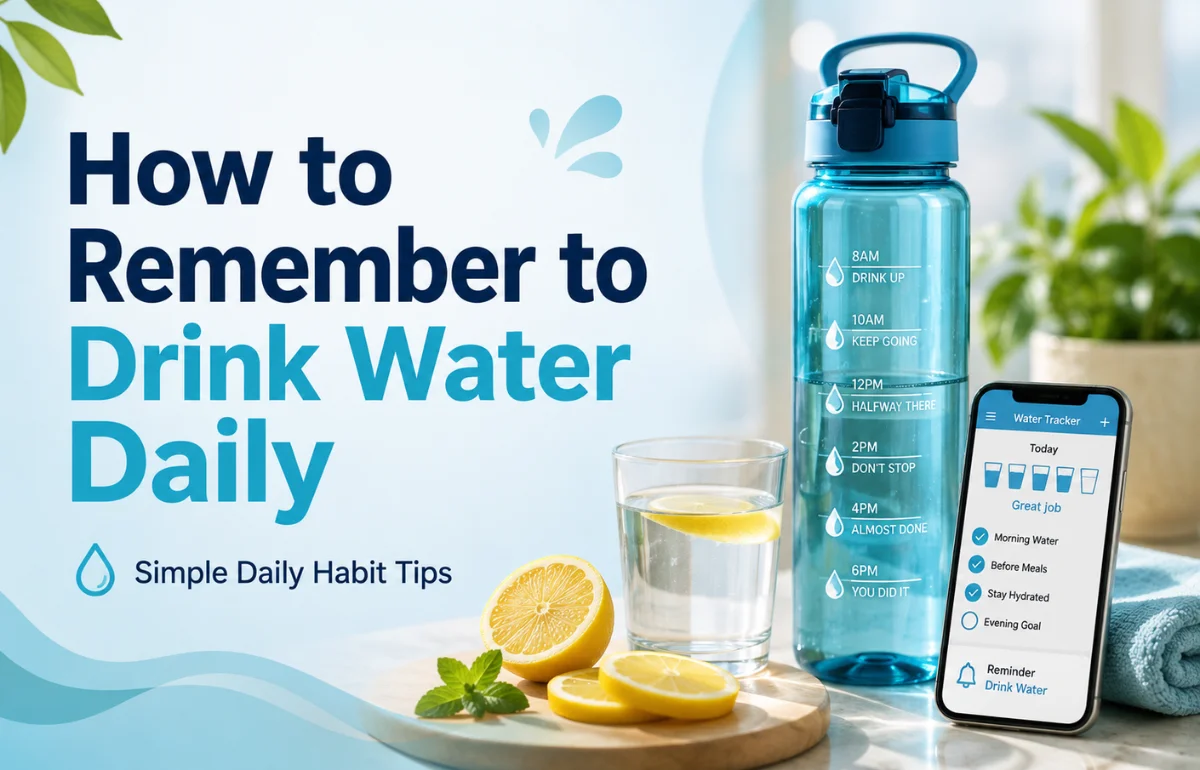 How to Remember to Drink Water Daily Tips