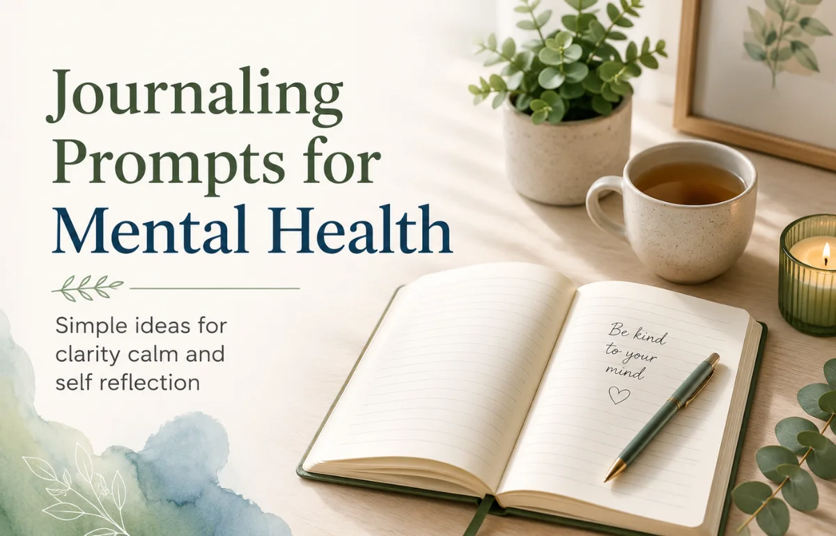 Journaling prompts for mental health workbook
