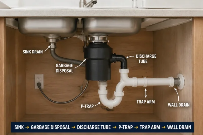 Kitchen Sink Plumbing Diagram With Garbage Disposal