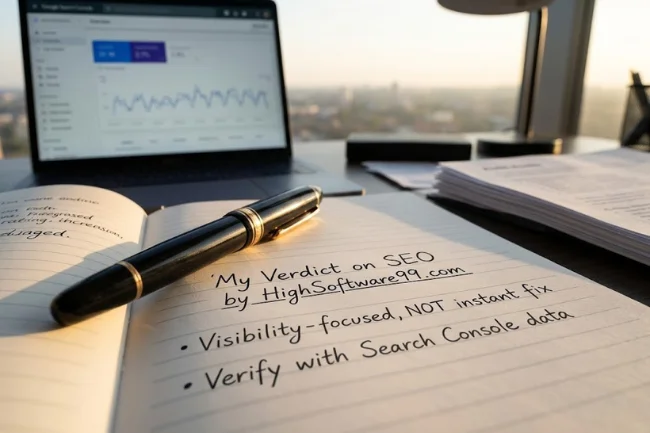Verdict on SEO by HighSoftware99.com note